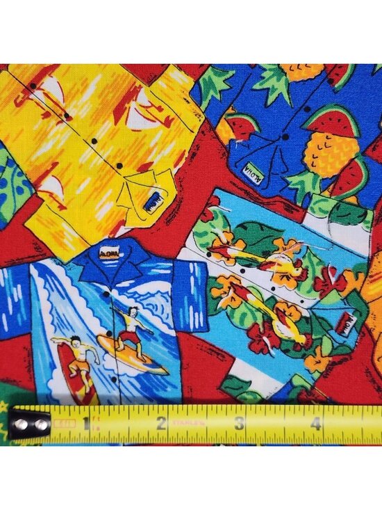 Unbranded Other - Quilting Fabric Hawaiian Shirts Multicolor VTG Novelty Fat Quarter